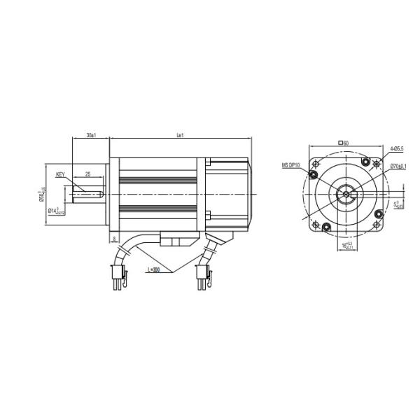 Мотор сервопривода 60mm Dc низшего напряжения 24V 48V высокой эффективности безщеточный