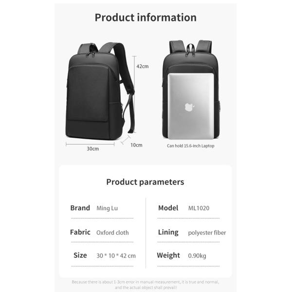 Factory hot sell new usb charging men anti theft travel waterproof notebook bagpack slim laptop backpack