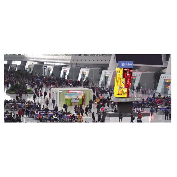 JCVISION подгоняло дисплей башни СИД на открытом воздухе дисплея Signage цифров вращая