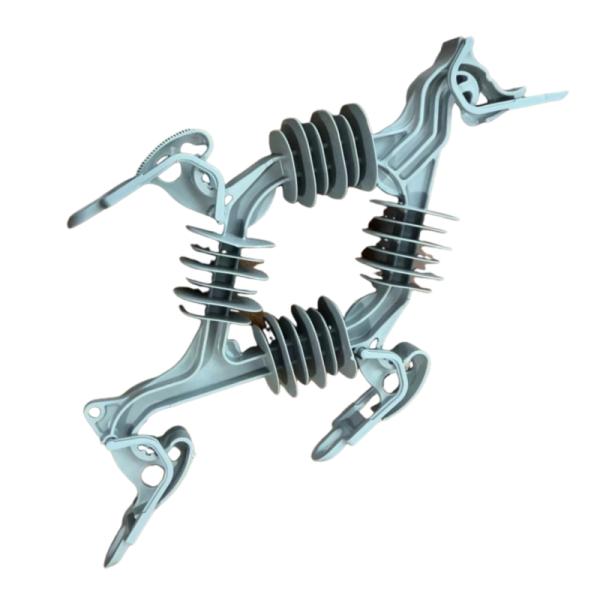 Aplicar el cable Diámetro 3-8 mm Clampada de tensión de fibra con ganchos del hipocampo Clampada de alambre en negro