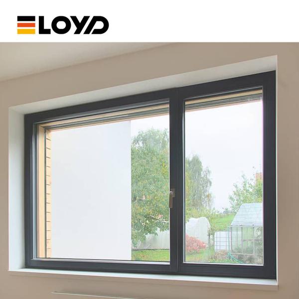 Ventana abatible de aluminio de lujo con estética moderna