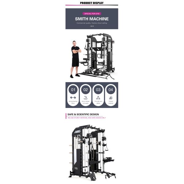 Multi Function Smith Machine Gym Station Fitness Equipment for Customized Performance
