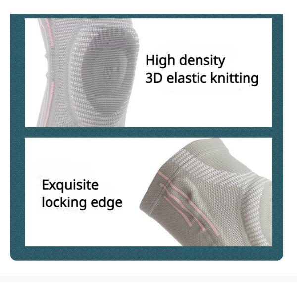 Sports Knee Guards Basketball Pressure Running Cycling Silicone Summer Thin Knitted Breathable Silicone Spring Knee Guar