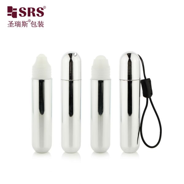 RPPG 25ml Cute Empty Green Colored Roller Bottle PP PCR Plastic Container With Plastic Roller Ball For Hair Serum