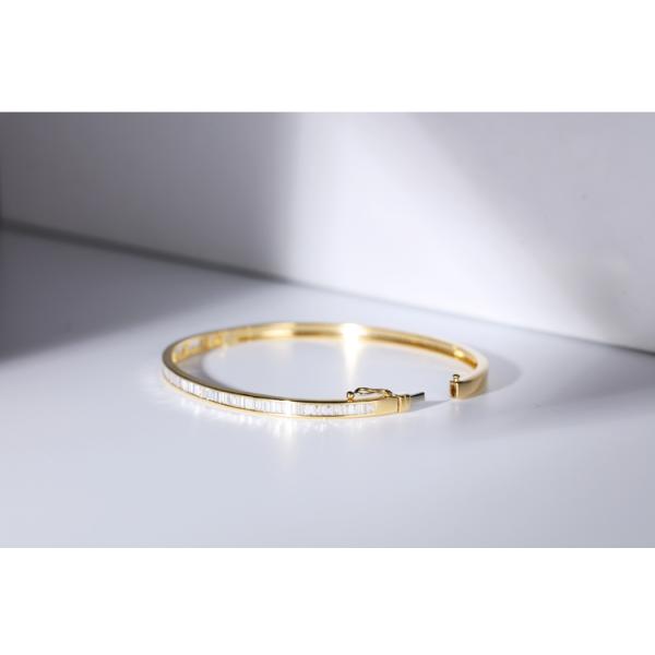 Bangle браслеты Bangle белого и желтого золота 1.0ct диаманта золота 18K 55mm 45mm