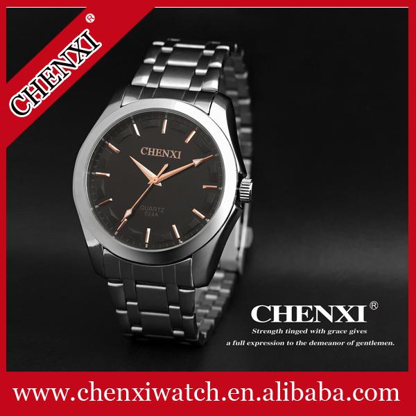 MOQ 10PCS China Watch Supplier Japan Movt Quartz Watch Man Gold Stainless Steel Watch Man