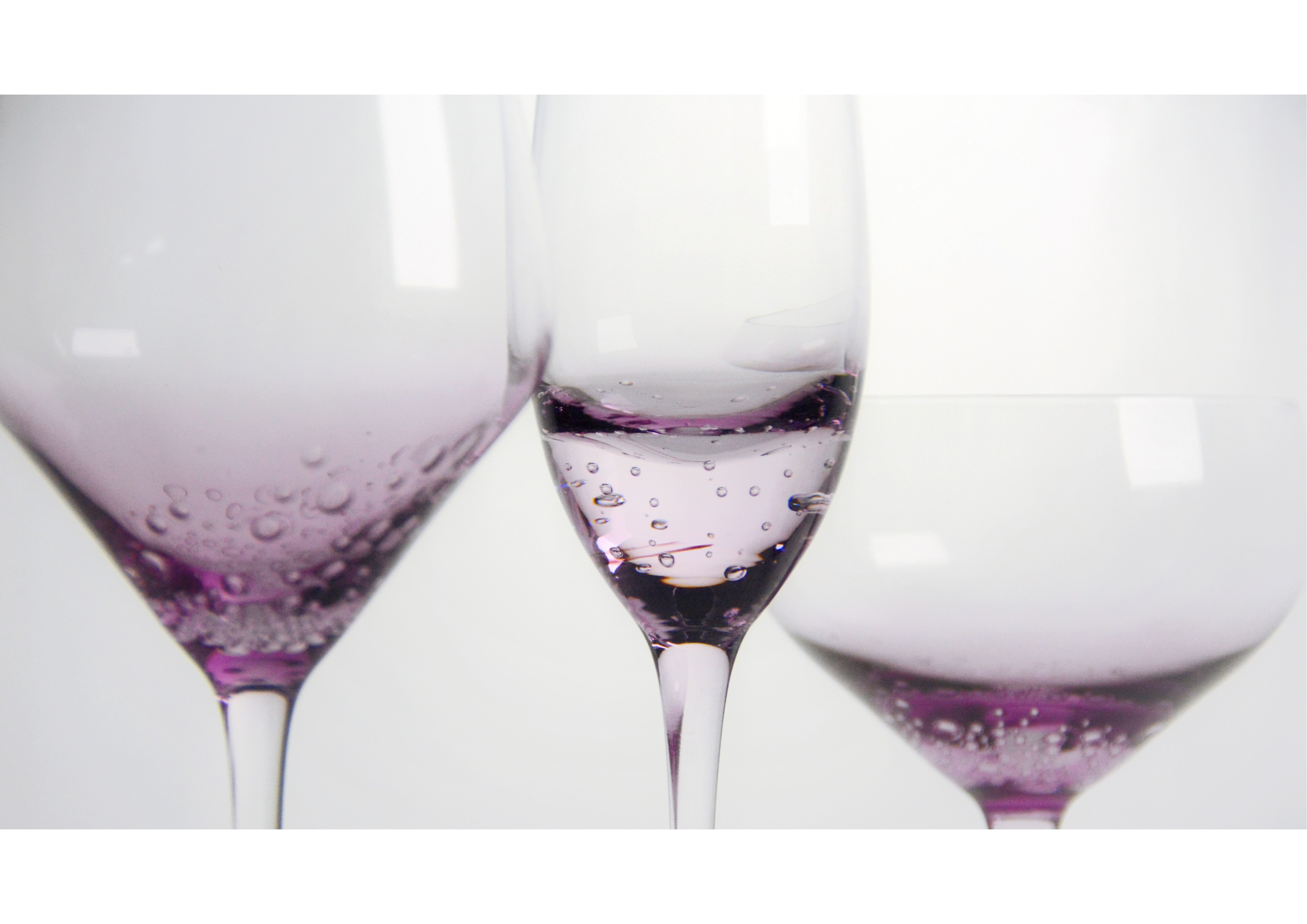 Lavender Bubble Crystal Wine Glass Handblown With Gradient Tint And Delicate Trapped Bubbles Combining Elegance With Durability
