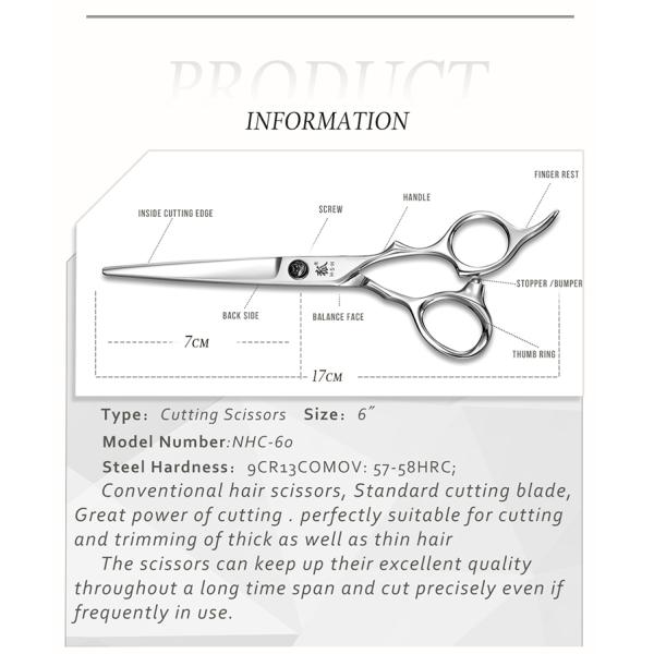 Customized Logo Hair Salon Shears , Antique Stainless Steel Barber Scissors