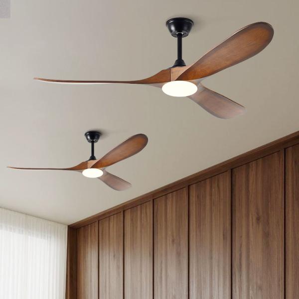 Nouveau style Nordique de luxe 52 pouces en bois massif 3 lames moteur moderne Dc Mute ventilateur de plafond grand ventilateur de plafond