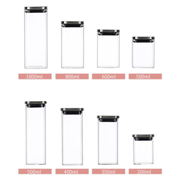 Borosilicate Dry Food 500ml Glass Kitchen Canister