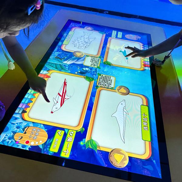 AR 3D Interactive Magic Drawing Projector LCD Touch Screen Projection Game Wall for Kids Educational Home