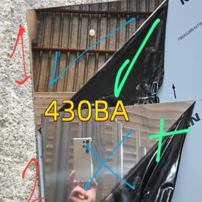AISI430 SUS430  Stainless Steel Sheet 400 Series 0.3-3.0mm DIN1.4016 Metal Sheet 2B BA Surface