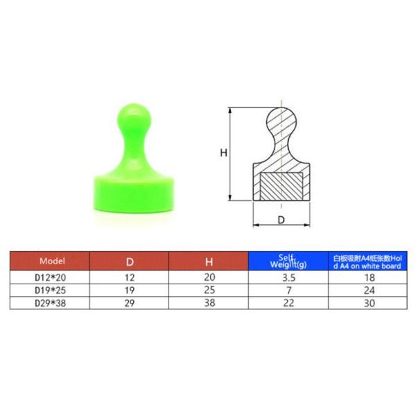 Usage Magnetic Pins Magnet Holder for School Home Office Colorful Fridge Whiteboard