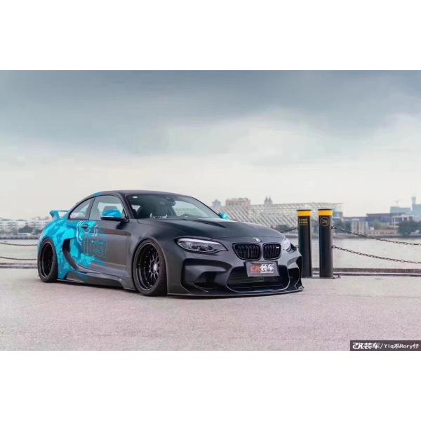 Para el BMW F22 F87 Serie 2 M2 Kit de carrocería M2 M235 Modernización IMP Estilo delantero y trasero Bumper Spoiler Wide Bodyki