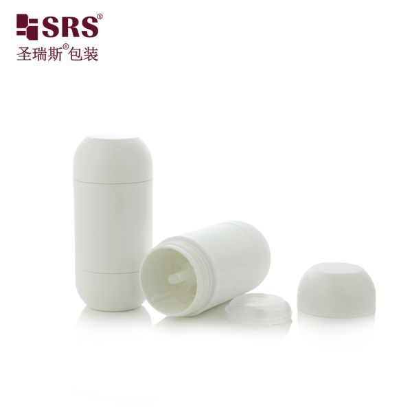 D054 SRS 30ml Deodorant Stick Case: Custom Tinted PP PCR Recycled Deodorant Packaging (Blush & Sage Hues)