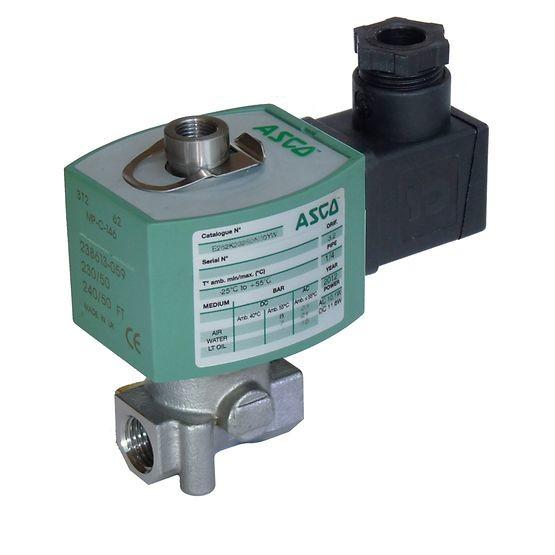 ASCO Series 314 3/2 Solenoid Valve Direct Acting Universal 1/8 1/4 NPT Steel Brass Body