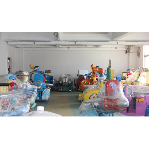 Car Shape Coin Operated Kiddie Ride With Simulation Game