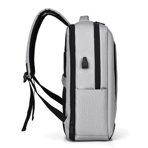 11.8 Inch Gray Business Laptop Backpack Nylon Lightweight Laptop Backpack