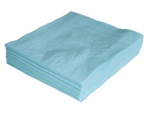 Utilisation bleue en pastel de table de cuisine de serviette de papier de