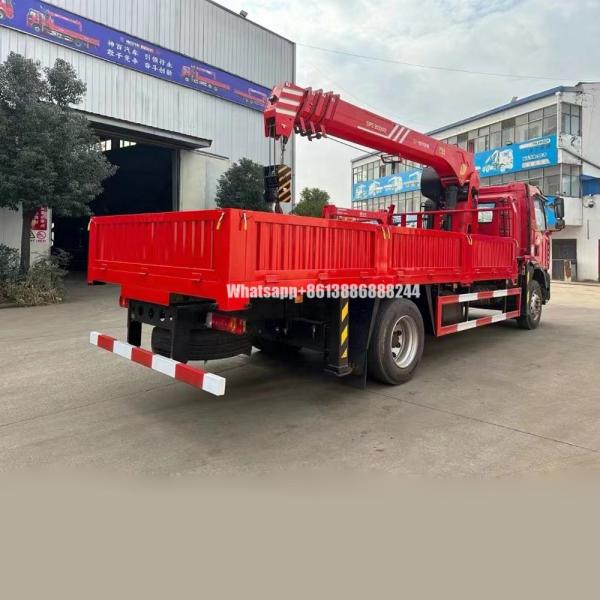 FAW  J6L  Truck-mounted Crane Transporter    8 Tons 4 Section Telescopic Boom Crane  Sany Crane