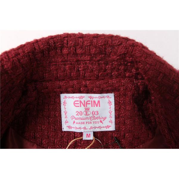 Stockpapa Autumn Winter Ladies Knit Burgundy Longline Blazer