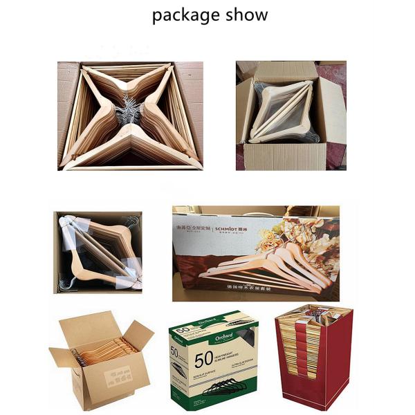 Вешалка ретро деревянного цвета вешалок 4 костюма опционная твердая деревянная