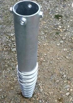 Fixed Flange DIN 2615 Steel Ground Screw Earth Anchor Spiral Pile