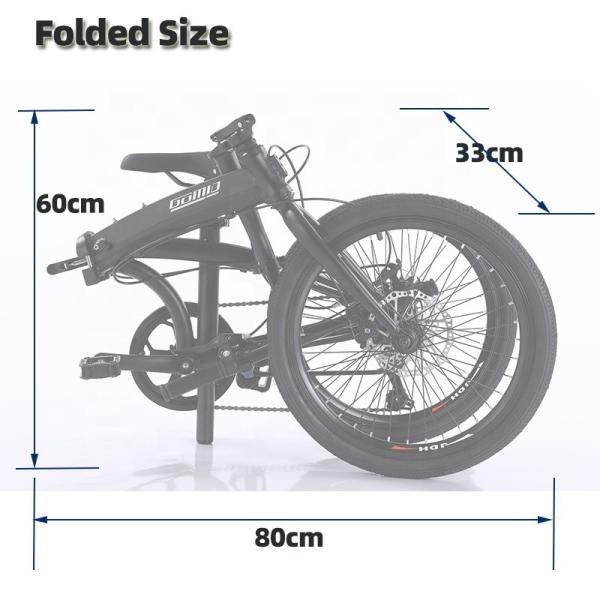 GOMID 20 inch Foldable Bike Custom Folding Bicycle with SHIMANO TZ31 Rear Derailleur and 120kg Load Capacity Biciklet