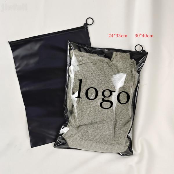 Eco Friendly Tear Resistant Plastic Zipper Bags For Clothing Packaging