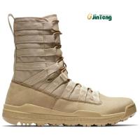 Nylon superior de couro genuíno caqui das botas reforçado com o Outsole de borracha