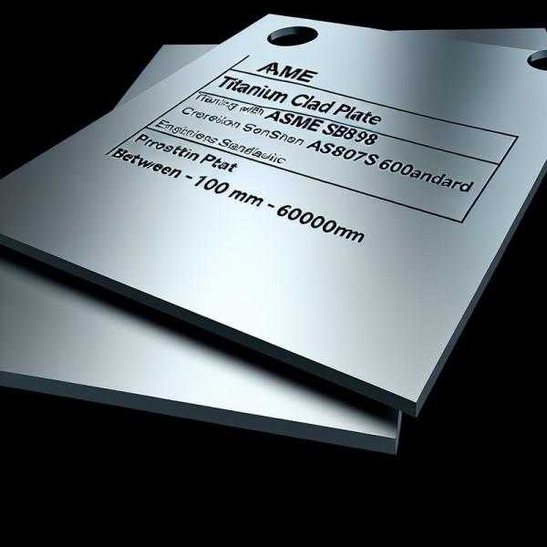 Length 100mm-6000mm ASME SB898 Standard Titanium Clad Plate with 2207 Clad Metal Grade for Corrosion-Resistant Solutions
