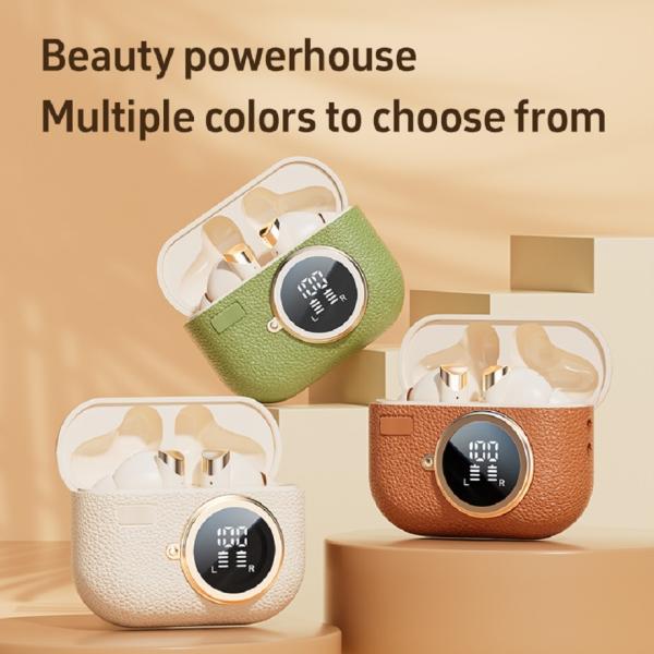 Wireless Earphones Bluetooth 5.4 ANC Earphone F10 Speaker 300mAh Case Type-C Fast Charging Brown Complexion Green