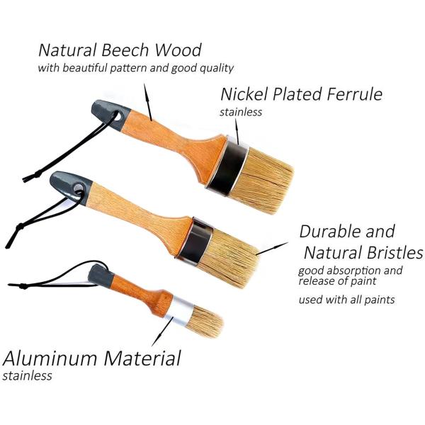 Furniture And DIY Projects Wax Paint Brush With Natural Bristles