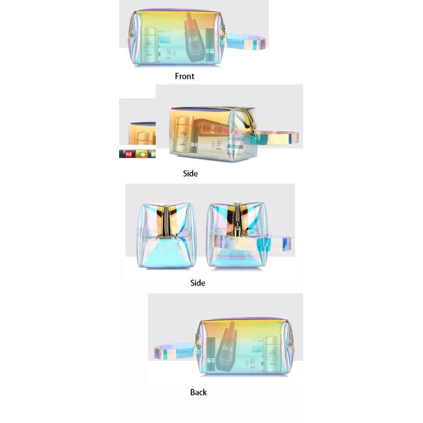 Transparent laser TPU cosmetic bag small portable lady ins wind super fire makeup bags with large capacity