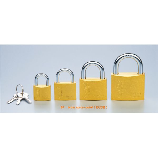 Rarlux Iron Padlock with Long Shackle and Brass Painted Cylinder 3 Iron Keys Anti-Rust Easy Installation