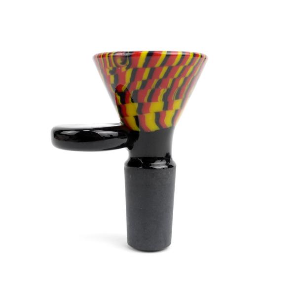 14mm Male Wig Wag Borosilicate Glass Bong Bowl With Handle For Tobacco