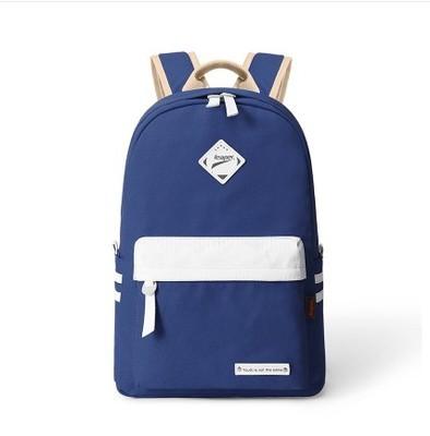 High School Student School Bag Simple Middle School Student Canvas Backpack