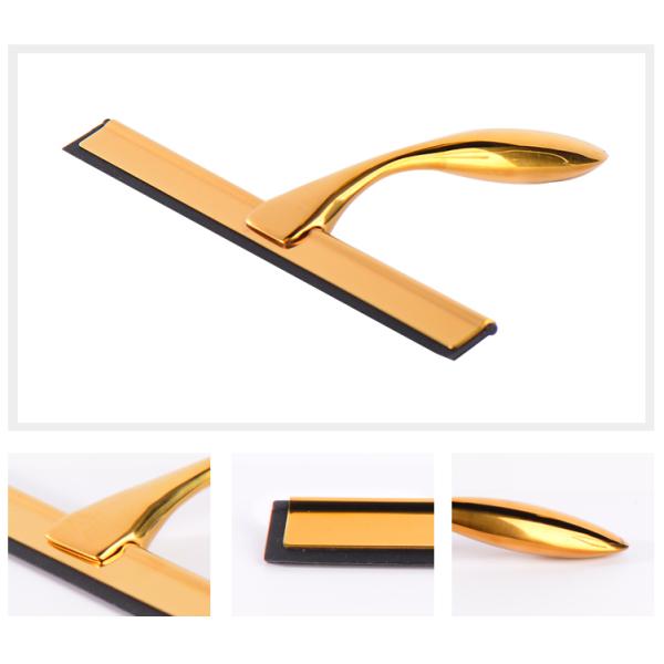 Luxury Bathroom accessories Gold metal mini squeegee clean shower glass mirror small squeegee handle