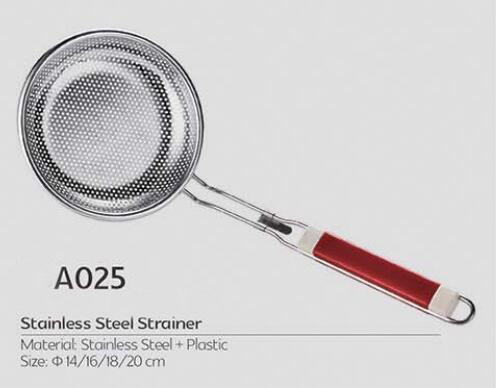 14-16-18-20-22CM Stainless steel frying basket/electrolytic fry colander /rice colander with wooden handle