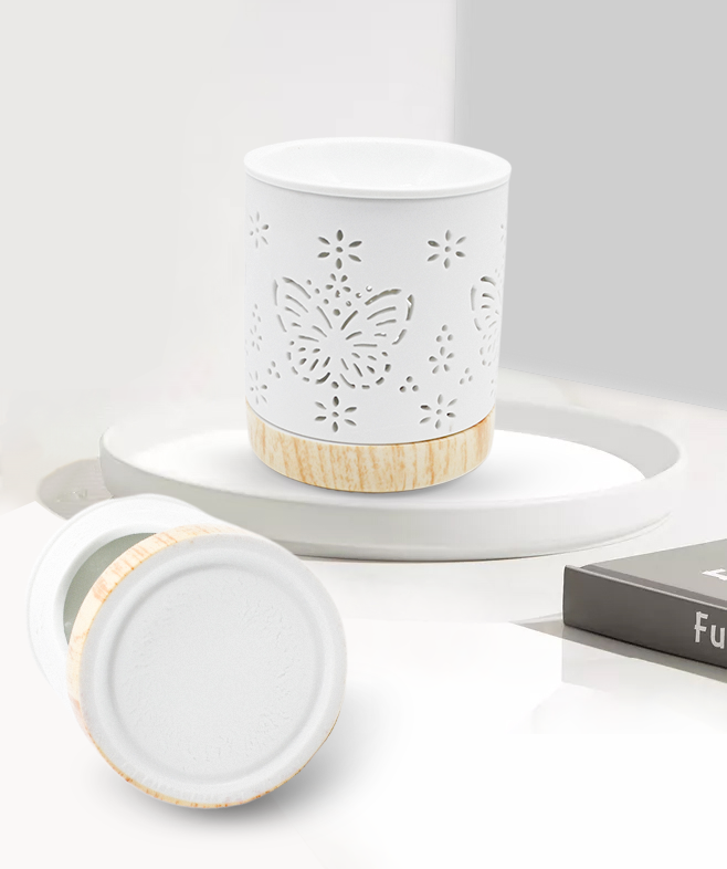 Ceramic burner Customized Candle Holder White Ceramic Candle Holder Ceramic Diffuser Candle for Christmas Gifts