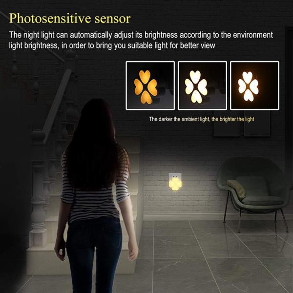 4LEDs Night Light Socket Induction Night Light For Children Room
