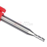 le coupeur 2mm en aluminium Hss HRC55 3 de fraise en bout de 1mm tuyaute le carbure solide de commande numérique par ordinateur