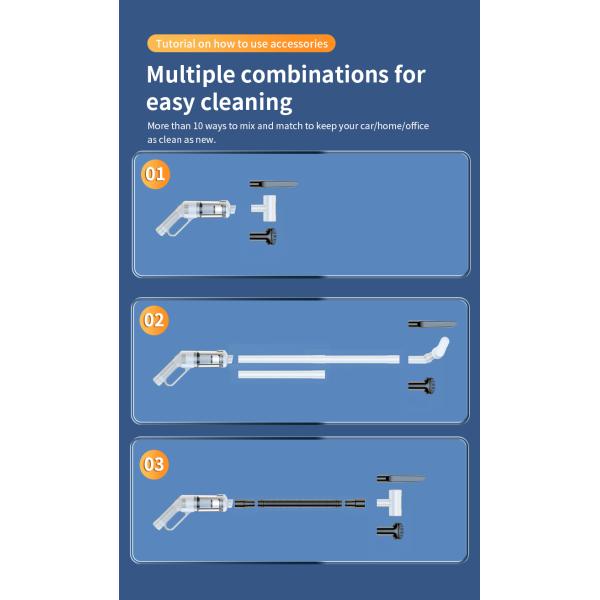 Wireless Stick Handheld Vacuum Cleaner Maximum Runtime 30min Ideal for Garage Cleaning
