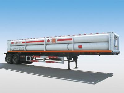 8 Tubes 2 Axles Lpg Semi Trailers For 16000L CNG