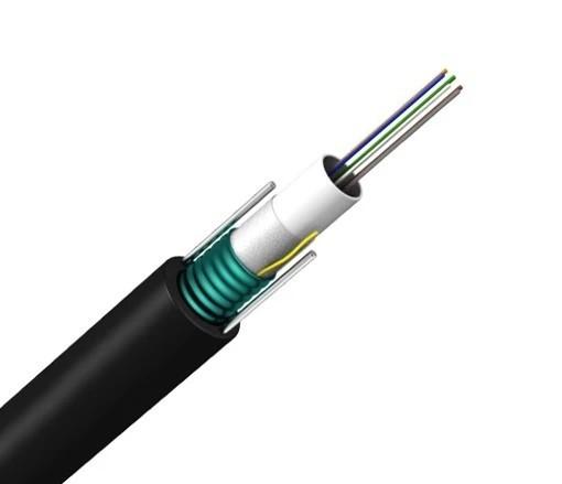 60 núcleos GYTA53 Cables de fibra óptica para exteriores FRP o resistencia del cable de acero