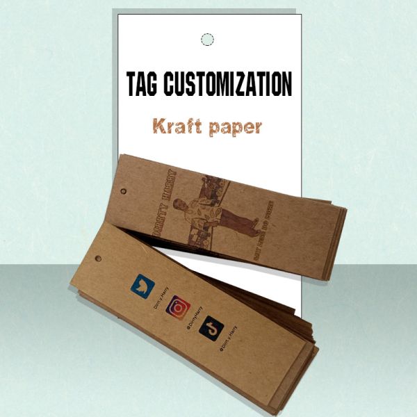 Custom Garment Cardboard Kraft Paper Printing Hang Tags For Clothing