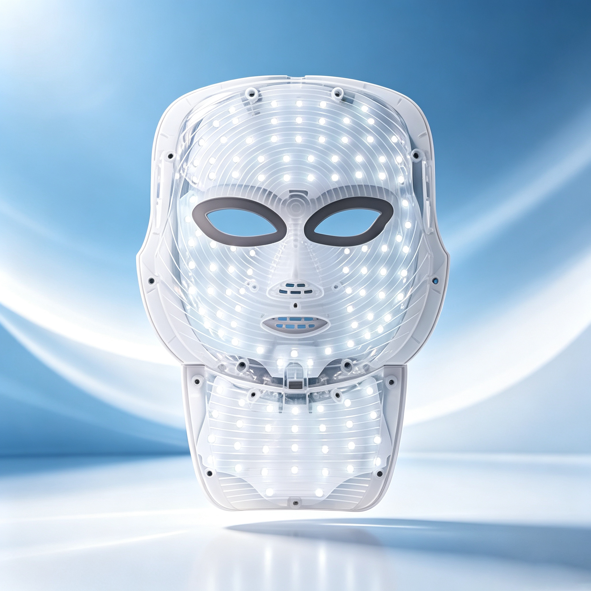 ZN-MM05 Professional 7-Color LED Light Therapy Face Mask with Detachable Neck Panel Cordless Facial Skin Rejuvenation Device