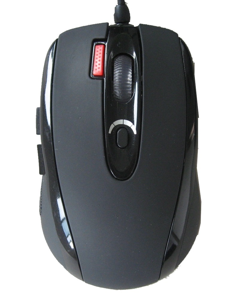800 / 1200 / 1600 DPI , 7Keys Game Mouse Rubber Coating Optical Computer Wired Mouse With Game Function Of Back/Fo
