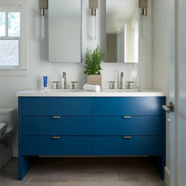 Contemporary Bathroom Vanity Units Cabinet Flat Panel Lacquer Modern Toilet