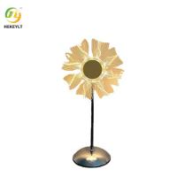 Candeeiro de cabeceira 6w moinho de vento led ferro e acrílico cromado plug-in e controle de toque